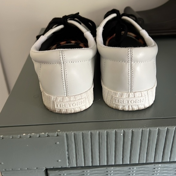 Tretorn Nylite Plus Leather Sneakers in White Leopard - Picture 12 of 15